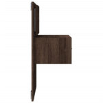 ZNTS Wall-mounted Bedside Cabinet with LED Lights Brown Oak 848169