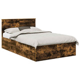 Bed Frame Smoked Oak 120 x 200 cm Engineered Wood 3408694