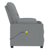 Massage Recliner Chair Light Grey Fabric 352421