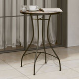 Mosaic Bistro Table Terracotta and White 50x70 cm Ceramic 4003402