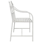 Garden Bench White 104 x 54 x 93cm Steel 42008114
