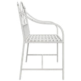 Garden Bench White 104 x 54 x 93cm Steel 42008114