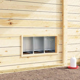 Chicken Nesting Box 3 Compartments with Legs Galvanised Steel 4104904