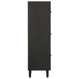 Highboard Black 40x33x110 cm Solid Wood Mango 356848