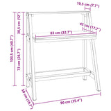 Desk Brown 90 x 50 x 103 cm Solid Reclaim Wood 42012401
