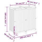 Garden Planter with Liner 100x50x100 cm Solid Wood Acacia 366448