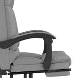 Massage Reclining Office Chair Light Grey Fabric 349806