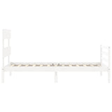 Bed Frame without Mattress White 90x200 cm Solid Wood 3195077