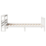 Bed Frame without Mattress White 90x200 cm Solid Wood Pine 3305756