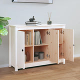 ZNTS Sideboard White 100x35x74 cm Solid Wood Pine 814560