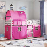 Bunk Bed without Mattress Pink 90x190 cm Single Solid Wood Pine 3284032