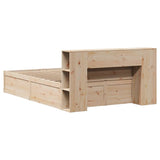 Bed Frame without Mattress 140x190 cm Solid Wood Pine 3323422