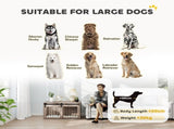 98cm Dog Crate Furniture with Removable Cushion for Large Dogs - Brown T3398P376381