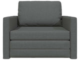 Folding Sofa Bed Dark Grey 74 x 77 x 81 cm Fabric 42030490
