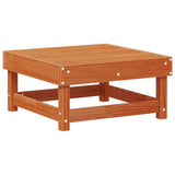 Garden Footrest Solid Pine Wood Wax Brown 865461