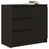 Sideboard with Drawer Black Oak 71x35x65 cm Engineered Wood 861572