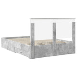 Bed Frame Concrete Grey 140 x 200 cm Engineered Wood 3411299