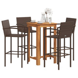 Garden Bar Set Brown Solid acacia wood Compact Footrest 3295275
