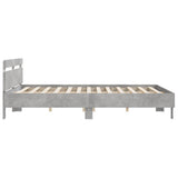 Bed Frame Concrete grey Engineered wood, plywood Double Bed Frame 3207521
