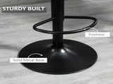 Modern Bar Stools Set of 2, Height Adjustable Swivel Bar Chairs with Backrest, Gas Lift and T3398P328163
