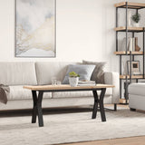Coffee Table Y-Frame 110x40x45.5 cm Solid Wood Pine and Steel 3282777