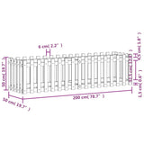 Garden Raised Bed with Fence Design 200x50x50 cm Impregnated Wood Pine 832511