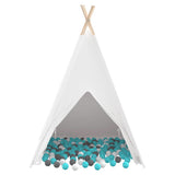 Teepee Tent White 120 x 120 x 150 cm Fabric and Plastic 3385871