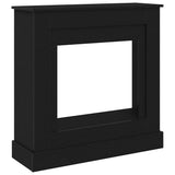 Fireplace Surround Black Oak 90x30x90 cm Engineered Wood 865984