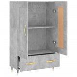 Highboard Concrete Grey 69.5x31x115 cm Engineered Wood 830304