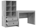Desk with Drawer with Shelf with Storage 2 pcs Grey Sonoma 3337358