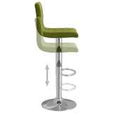 Bar Stools 2 pcs Light Green Velvet 333689
