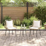 Garden Dining Set 3 pcs Brown and Black and Cream 42010359