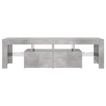 TV Cabinet with LED Lights Concrete Grey 140x36.5x40 cm 804368