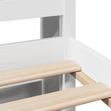 Bookcase Bed without Mattress White 140x200cm Solid Wood Pine 3322264