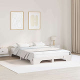 Bed Frame White 150 x 200 cm Solid Pine Wood 872858