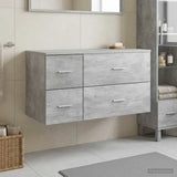 Bathroom Furniture Set 2 pcs Concrete Grey Engineered Wood 3404019