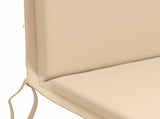 High Back Chair Cushion GEMERT 6 pcs 100% Polyester Cream 945722