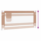 Toddler Safety Bed Rail Taupe 190x25 cm Fabric 10223