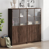 Bookcase with Doors Brown Oak 136x37x142 cm Engineered Wood 3206530