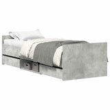 Bed Frame without Mattress Concrete Grey 100x200 cm 3203799