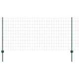 Welded Wire Fence 10 x 1 m PVC-Coated Steel Green Mesh 3335991