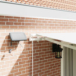 Retractable Awning with Manual White 450 x 300 cm Fabric 3330984