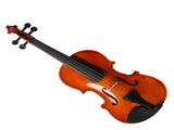 GV100 4/4 Acoustic Violin Case Bow Rosin Strings Tuner Shoulder Rest Natural 11662510
