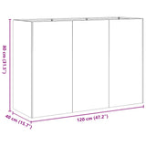 Planter Black 120x40x80 cm Cold-rolled Steel 860717