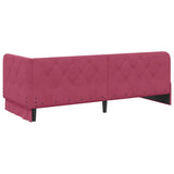 Corner Bed Frame with Headboard Wine Red 80 x 200 cm Velvet 42016517