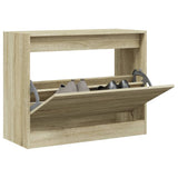 Shoe Cabinet Sonoma Oak 80x34x63 cm Engineered Wood 839961