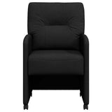 Dining Chairs with Wheels 2 pcs Black 57 x 67 x 95 cm Fabric 42017849