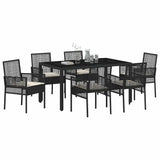 Garden Dining Set 7 pcs Black Poly rattan 3334858