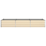 Planter Ivory 290 x 100 x 45 cm Galvanised Steel 42018117