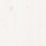 ZNTS Bed Frame without Mattress White 200x200 cm Solid Wood Pine 3323249